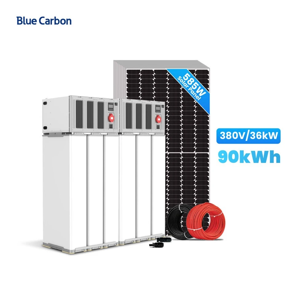 Blue Carbon Off Grid 90kWh solárny energetický systém 36kW solárne komerčné priemyselné využitie
